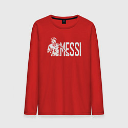 Лонгслив хлопковый мужской Football Messi, цвет: красный