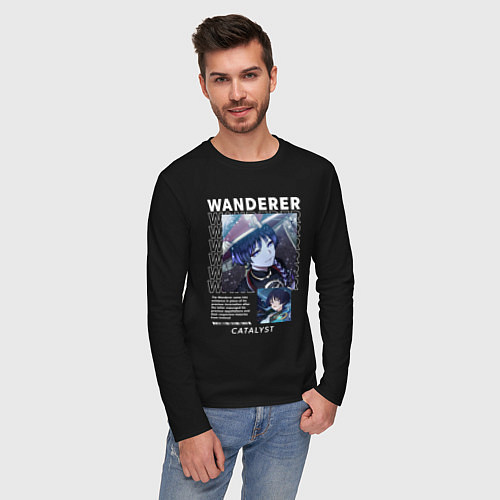 Мужской лонгслив Wanderer Странник / Черный – фото 3