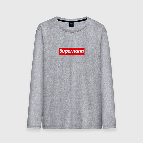 Мужской лонгслив Superпапа / Меланж – фото 1