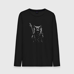 Мужской лонгслив Black metal cat