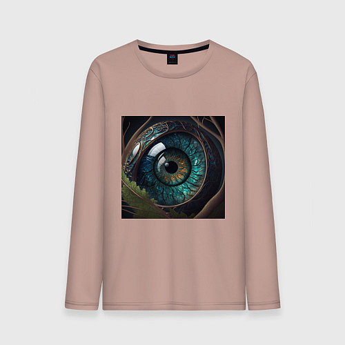 Мужской лонгслив Взгляд со стороны / Пыльно-розовый – фото 1