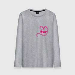 Лонгслив хлопковый мужской Fleur, цвет: меланж