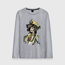 Лонгслив хлопковый мужской Лелуш в белом, цвет: меланж