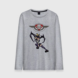 Лонгслив хлопковый мужской Филия и логотип игры, цвет: меланж