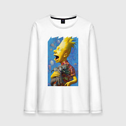 Мужской лонгслив Bart Simpson and cats - нейросеть