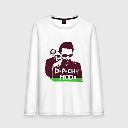 Лонгслив хлопковый мужской DM portrait, цвет: белый