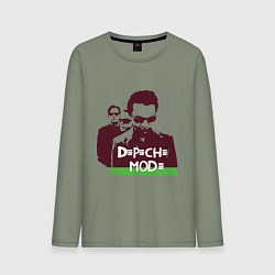 Лонгслив хлопковый мужской DM portrait, цвет: авокадо