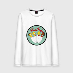 Лонгслив хлопковый мужской Simpsons bowling, цвет: белый