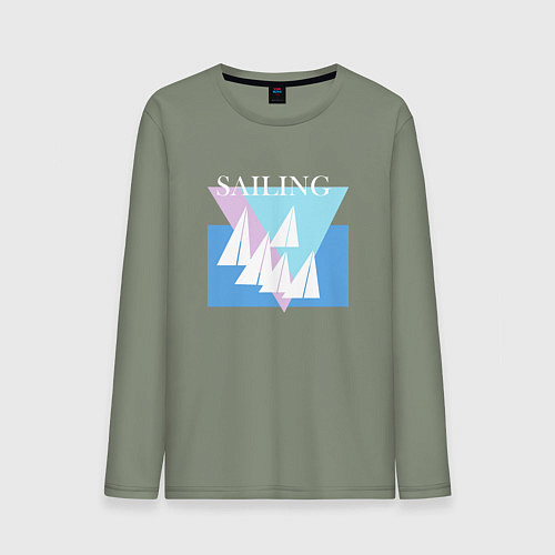 Мужской лонгслив Парусный спорт / Авокадо – фото 1