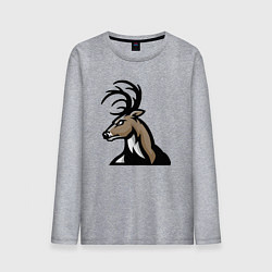 Лонгслив хлопковый мужской Deer mood, цвет: меланж