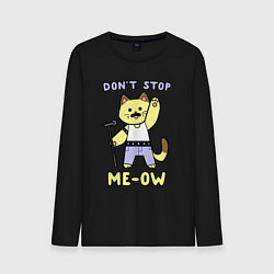 Лонгслив хлопковый мужской Dont stop me-ow, цвет: черный