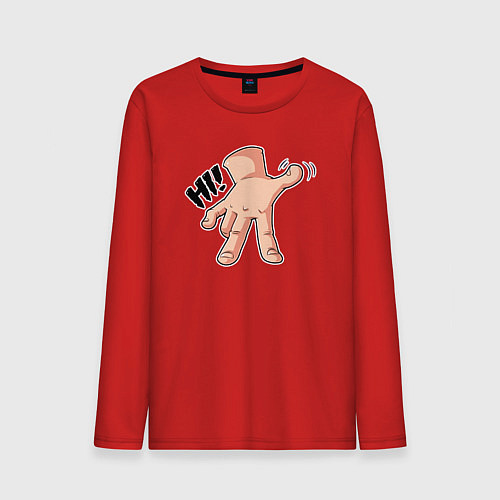 Мужской лонгслив Вещь - привет / Красный – фото 1