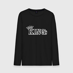 Лонгслив хлопковый мужской Для него KING BLACK, цвет: черный