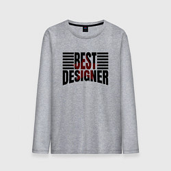 Лонгслив хлопковый мужской Best designer и линии, цвет: меланж