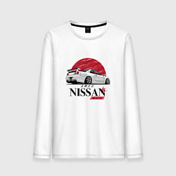 Лонгслив хлопковый мужской Nissan Skyline japan, цвет: белый