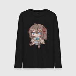 Лонгслив хлопковый мужской Нейро Сама, цвет: черный