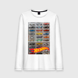 Лонгслив хлопковый мужской Hot Wheels - collection, цвет: белый