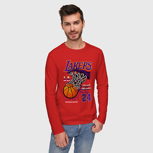 Мужской лонгслив LA Lakers Kobe / Красный – фото 3