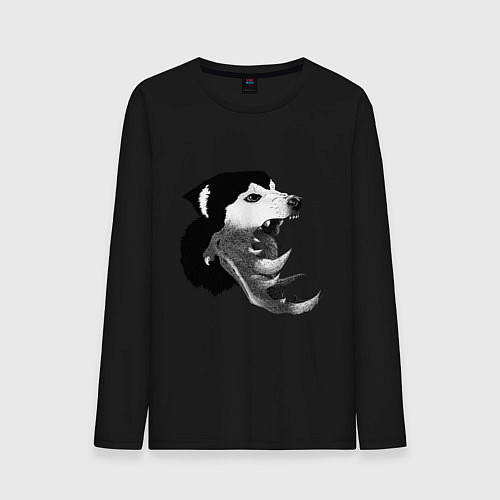 Мужской лонгслив The Thing - husky / Черный – фото 1