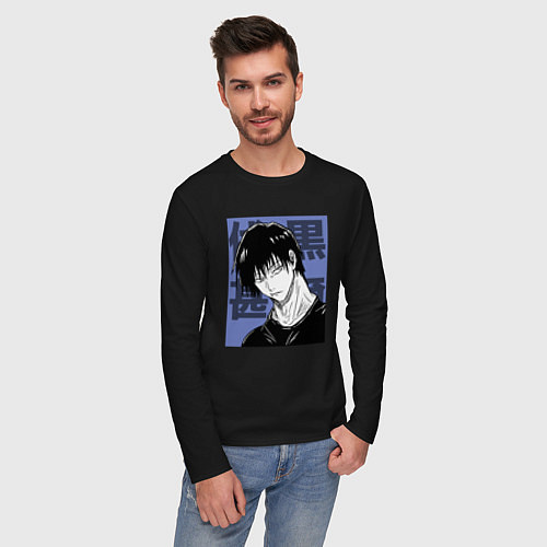 Мужской лонгслив Тодзи Фушигуро / Черный – фото 3