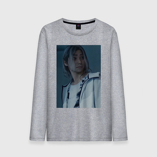 Мужской лонгслив Алиса в пограничье Чишия / Меланж – фото 1