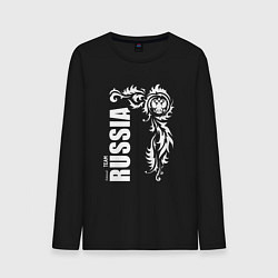 Лонгслив хлопковый мужской Национальная сборная: Russia national team, цвет: черный