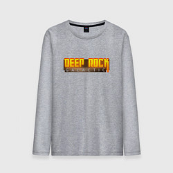 Лонгслив хлопковый мужской Deep Rock Galactic logo, цвет: меланж