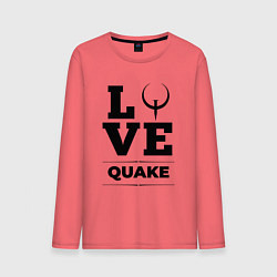 Лонгслив хлопковый мужской Quake love classic, цвет: коралловый