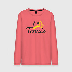 Лонгслив хлопковый мужской Love tennis, цвет: коралловый