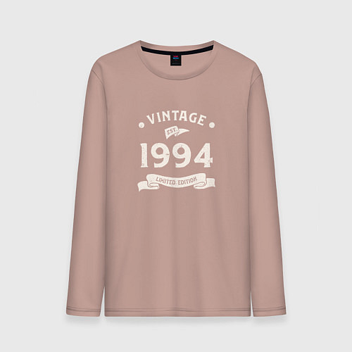Мужской лонгслив Винтаж 1994, ограниченный выпуск / Пыльно-розовый – фото 1