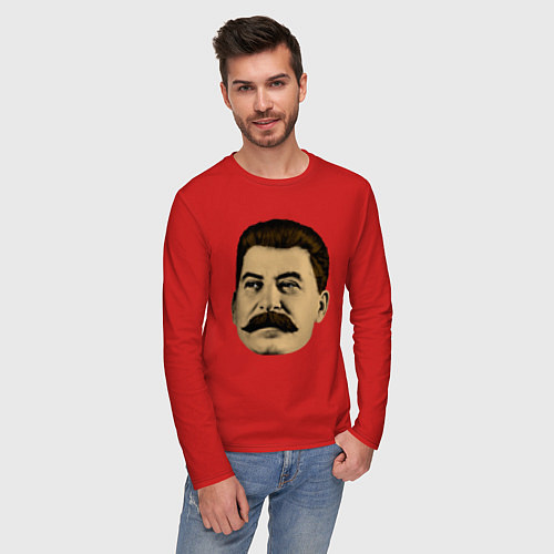 Мужской лонгслив Сталин СССР / Красный – фото 3