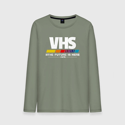Мужской лонгслив VHS retro 1976 / Авокадо – фото 1