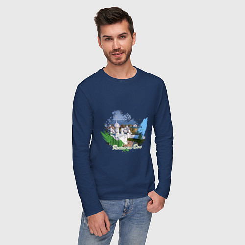 Мужской лонгслив Ростов-на-Дону Россия / Тёмно-синий – фото 3