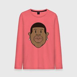 Лонгслив хлопковый мужской Jay-Z, цвет: коралловый