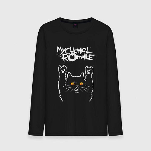 Мужской лонгслив My Chemical Romance rock cat / Черный – фото 1