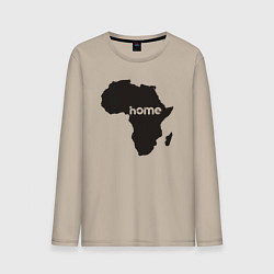 Лонгслив хлопковый мужской Africa home, цвет: миндальный
