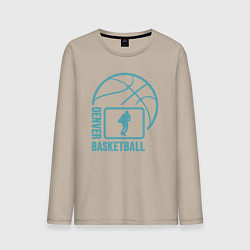 Лонгслив хлопковый мужской Denver basket, цвет: миндальный