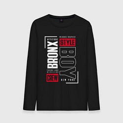 Лонгслив хлопковый мужской Bronx style, цвет: черный