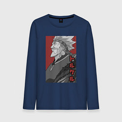 Лонгслив хлопковый мужской Торкель, цвет: тёмно-синий