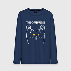 Лонгслив хлопковый мужской The Offspring rock cat, цвет: тёмно-синий