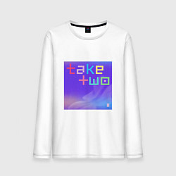 Лонгслив хлопковый мужской BTS Take Two, цвет: белый