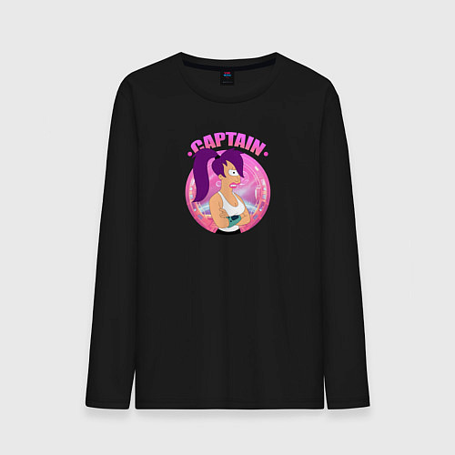 Мужской лонгслив Futurama: Капитан Лила / Черный – фото 1
