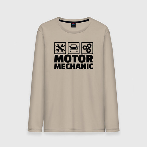 Мужской лонгслив Mechanic / Миндальный – фото 1