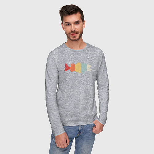 Мужской лонгслив Color fish / Меланж – фото 3