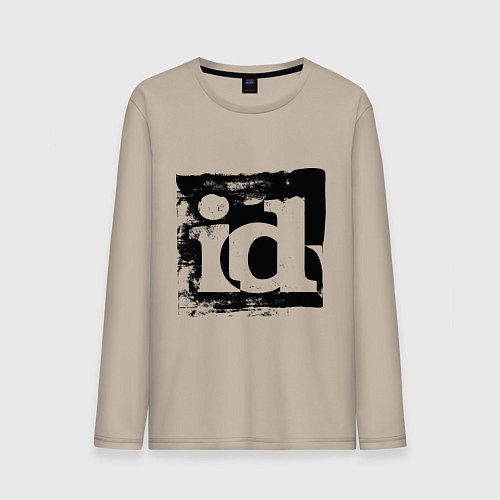 Мужской лонгслив ID software logo / Миндальный – фото 1