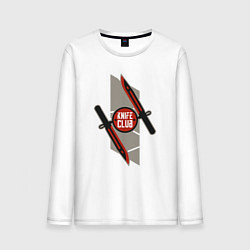 Лонгслив хлопковый мужской CS knife club, цвет: белый