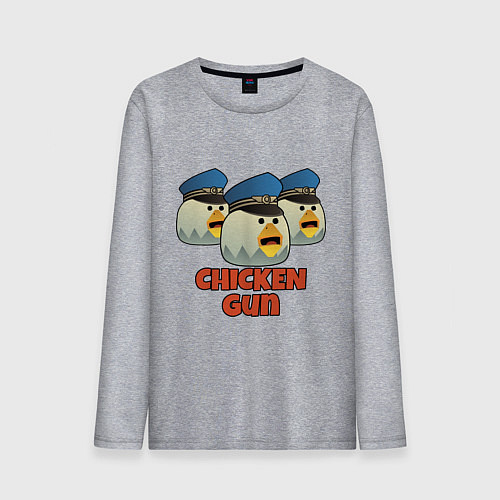 Мужской лонгслив Chicken Gun команда синие / Меланж – фото 1