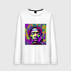 Мужской лонгслив Jimi Hendrix in color Glitch Art