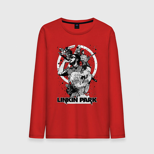 Мужской лонгслив Linkin Park all / Красный – фото 1
