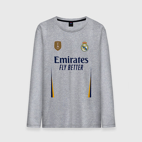 Мужской лонгслив Реал Мадрид форма 2324 домашняя / Меланж – фото 1